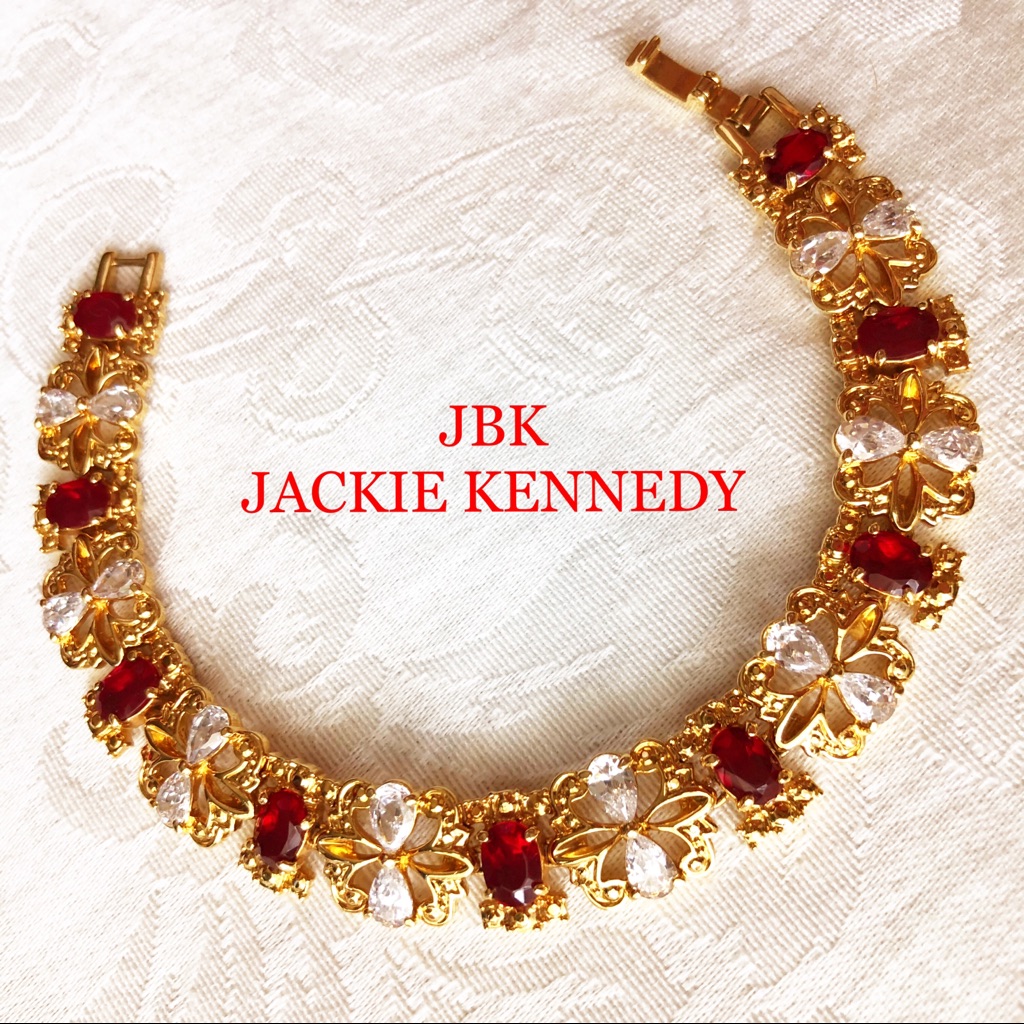 Jbk Jackie Kennedy Goldplate Link Vintage Bracelet Valentines